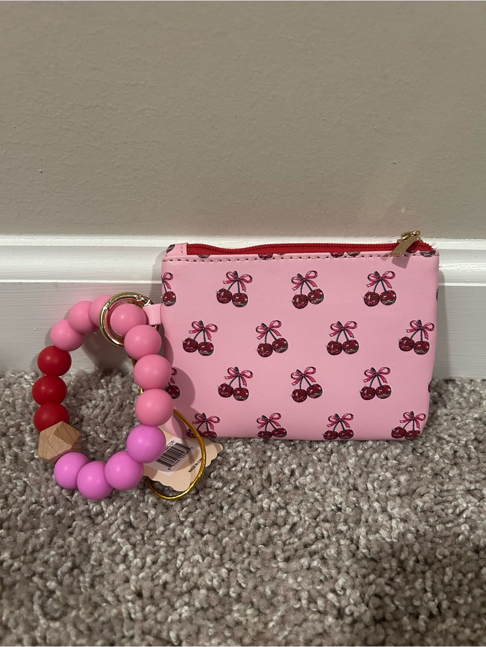 Simply Southern Pink Cherry Cosmetic Bag & Wristlet Set - NWT - Picture 5 of 5